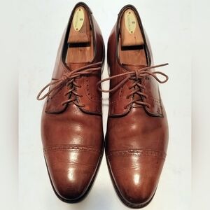 Allen Edmonds Clifton Oxford Dress Shoes Men’s 12D Brown Leather Cap Toe Lace Up